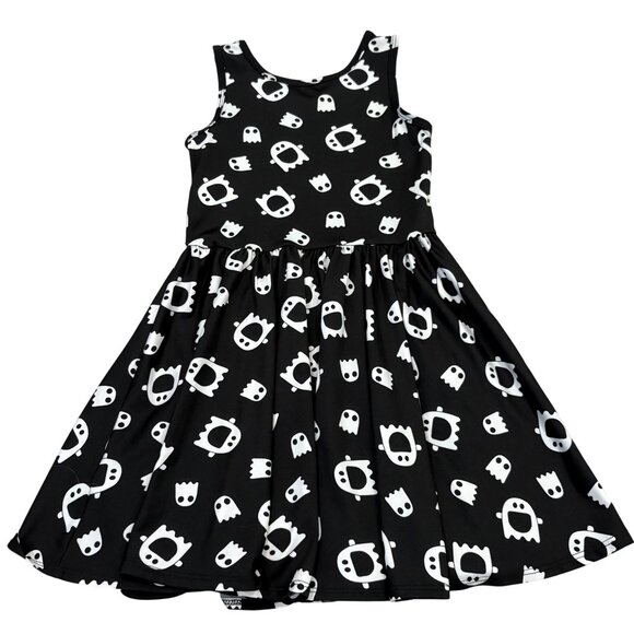 DotDotSmile Girls Halloween Ghost Print Dress Size 3/4 - Picture 2 of 5